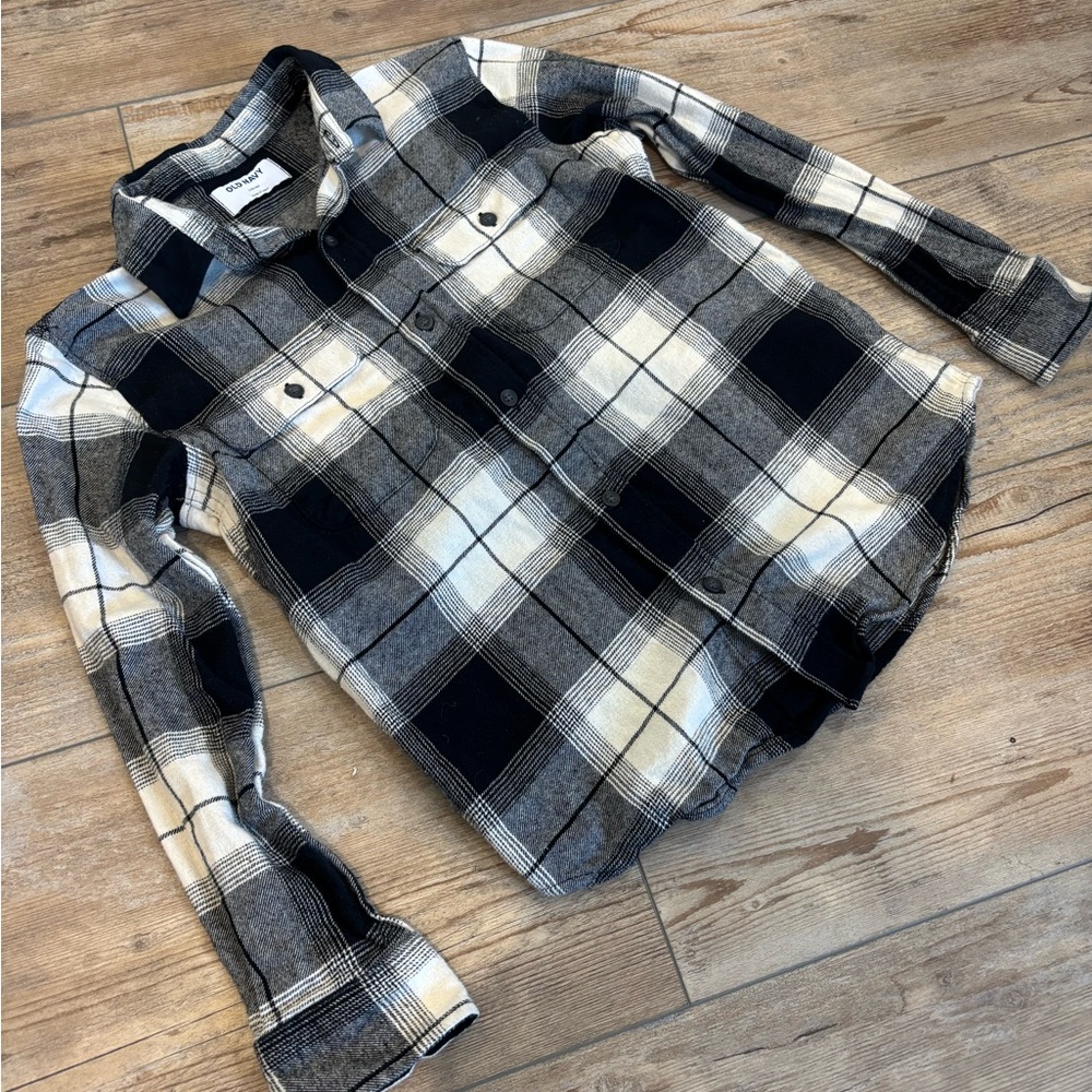 Boys Old Navy Button up Flannel Shirt L 10/12